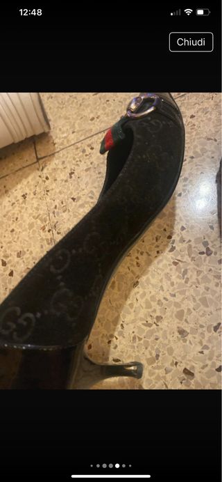 Scarpe Gucci donna tacco nere