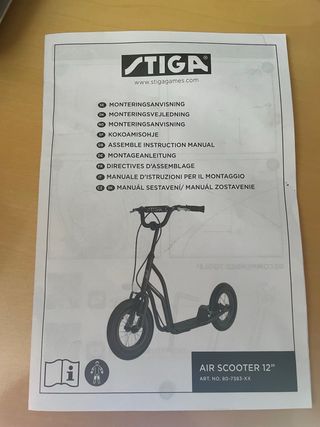 Patinete STIGA AIR SCOOTER ruedas grandes 12”