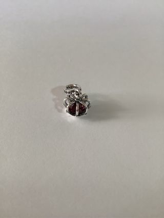 Charm Corona Corazón Rojo Plata