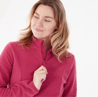 Sudadera rosa con cremallera