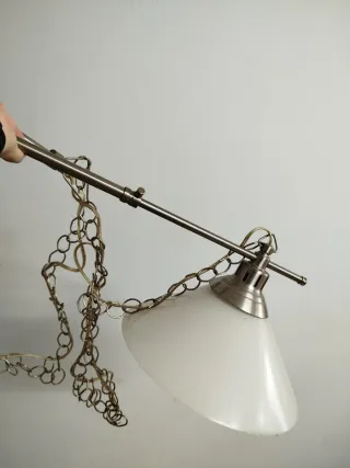 Lámpara colgante salón metal y cristal