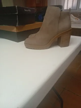 Botines mujer serraje beige T41