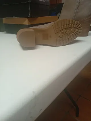 Botines mujer serraje beige T41