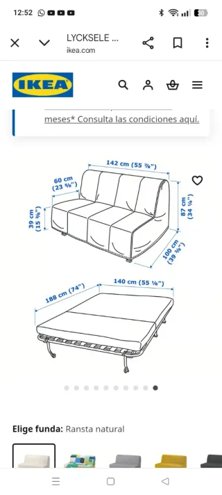 Sofá Cama Ikea .