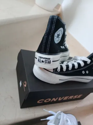 Converse All Star Botas Negras y Blanca