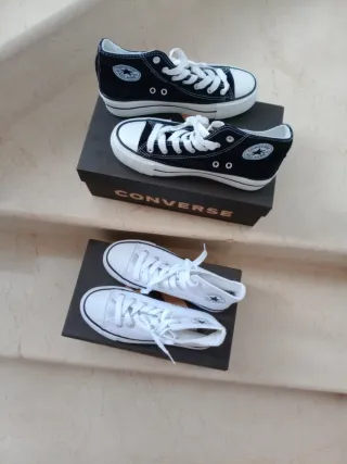 Converse All Star Botas Negras y Blanca