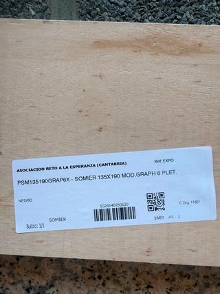 Somier metálico 190x 135