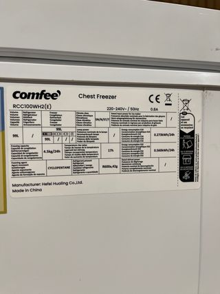 Congelador Comfee
