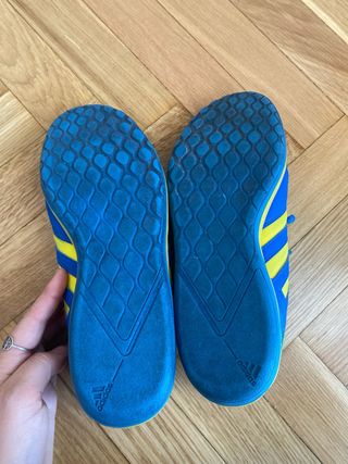 Zapatillas Fútbol Sala Adidas Azul y Amarillo