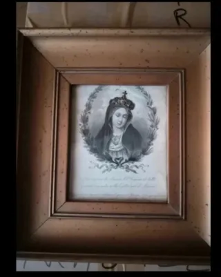 Quadretto religioso con cornice