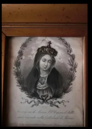 Quadretto religioso con cornice