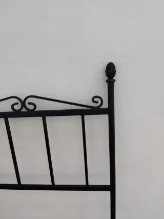 Cabecero cama metal negro 90