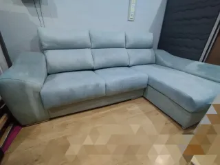 Sofá Cama Chaise Longue Azul Entrega Gratis