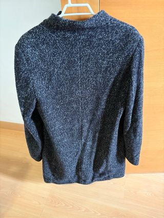 Abrigo Stradivarius gris oscuro Talla S