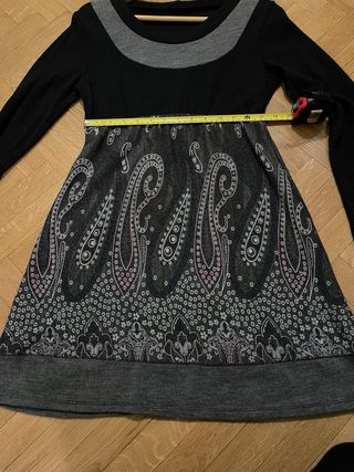 Vestido punto estampado paisley talla L