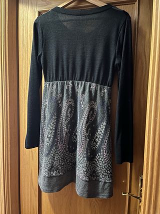 Vestido punto estampado paisley talla L