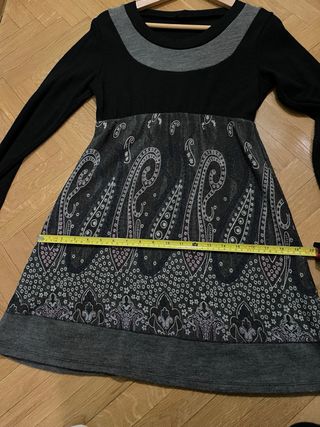 Vestido punto estampado paisley talla L