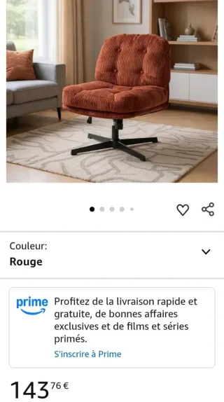 Poltrona da soggiorno Cosy Furniture con rotazione a 360°