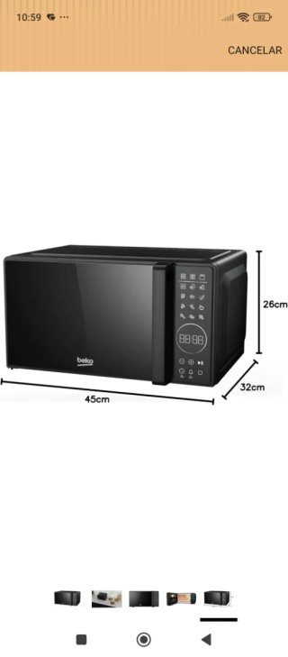 Microondas Beko con grill 700W negro