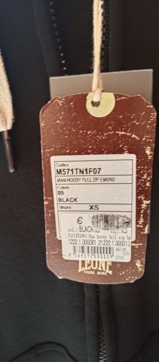 Felpa Leone Nera Taglia XS