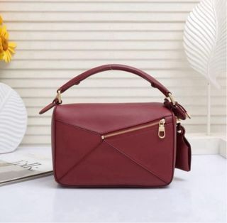 Bolso de piel estilo loewe puzzle