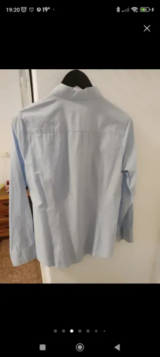 Camisa Easy Wear azul rayas finas