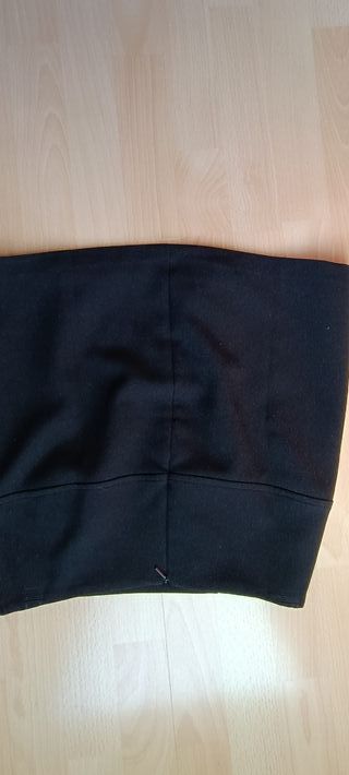 Minifalda Mango Negra Invierno Botones