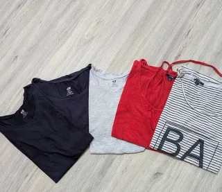 Lote 4 Camisetas Maternidad Manga Corta H&M