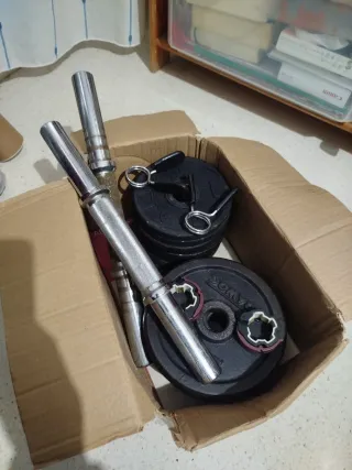 2 Mancuernas 10 kg ajustables. Entrega en Almería.