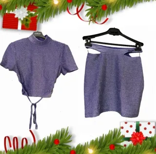 Completo viola glitterato da donna Terranova