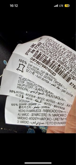 Chaqueta pelo Zara multicolor