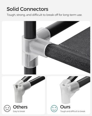 Guardaroba in tessuto con binario e 12 ripiani