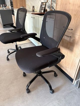 2 Sedie da Ufficio Nere con Ruote