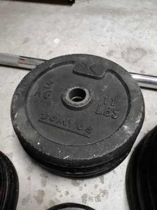 Kit de pesas y barra