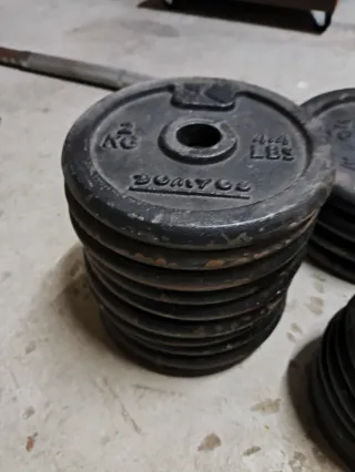 Kit de pesas y barra