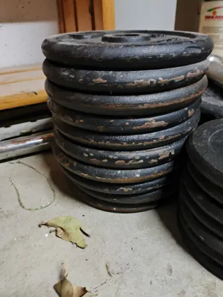 Kit de pesas y barra