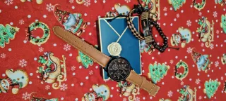 Orologio da uomo Geneva nero e marrone