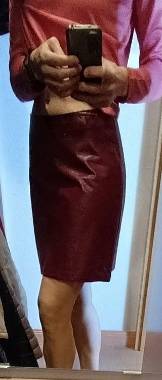 Minifalda efecto piel roja