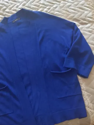 Cardigan Zara kimono blu taglia unica