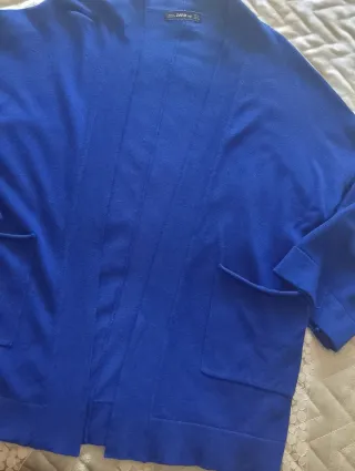 Cardigan Zara kimono blu taglia unica