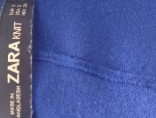 Cardigan Zara kimono blu taglia unica