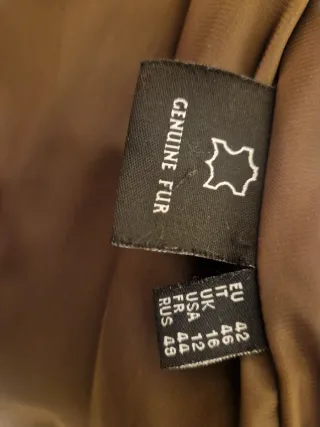 Abrigo visón sintético marrón