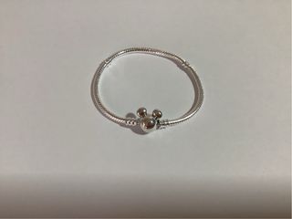 Pulsera Charm Mickey Plata 19