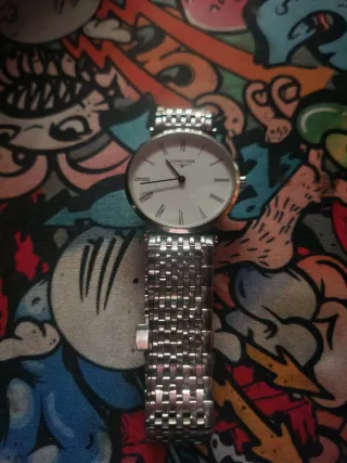 Reloj Longines Plata y Blanco