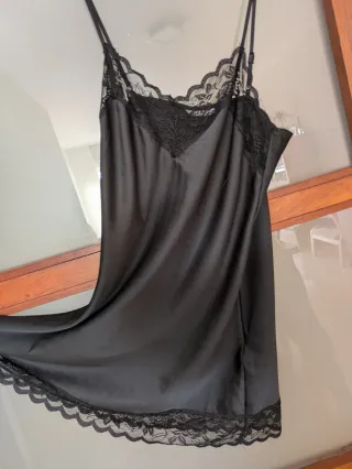 Conjunto lencería negro encaje