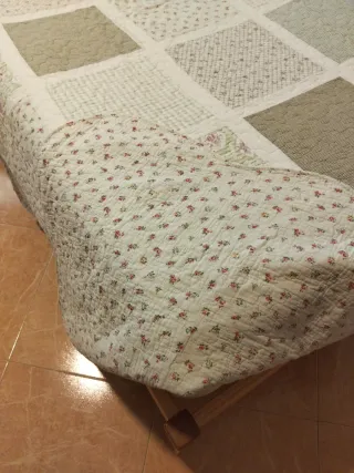 Colcha algodón reversible cama 90cm