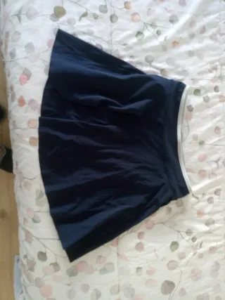Minifalda pantalón infantil azul