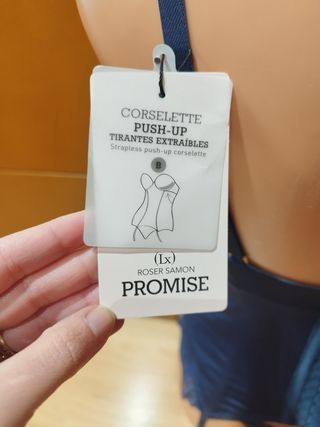 Corpiño corsé y tanga encaje 95B Promise