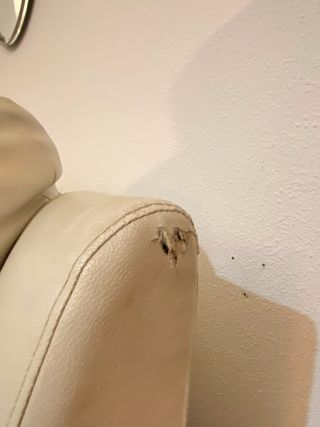 Sofá de piel blanco 2 plazas