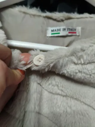 Chaquetón fiesta beige talla única